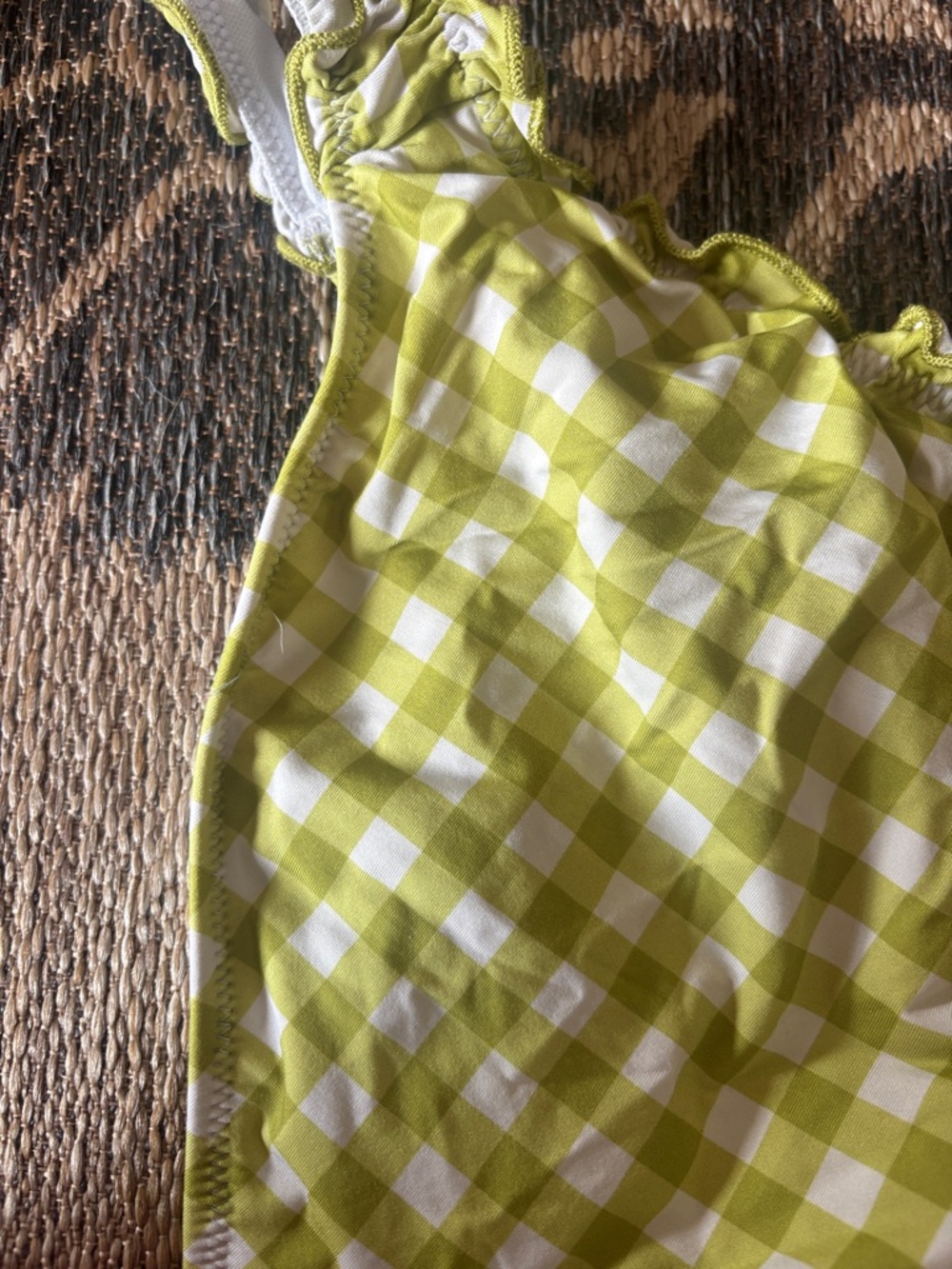 wild fable Lime Gingham Ruffle Bikini - Picture 11 of 12